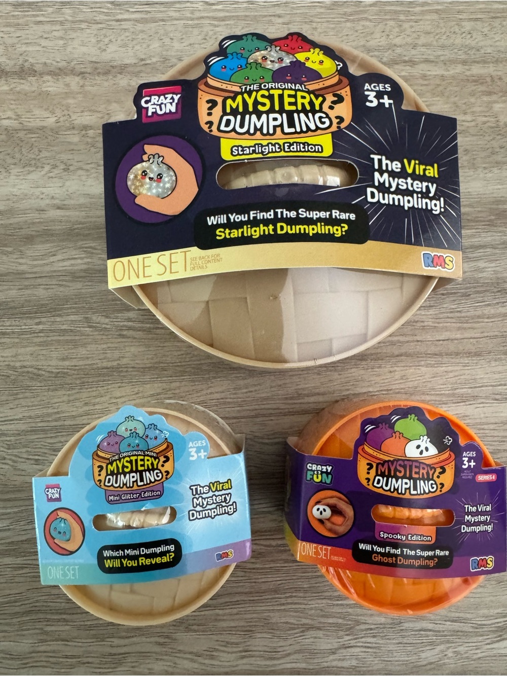 Mystery Dumpling Starlight + Mini Glitter & Spooky Editions - 3 Pack. NEW